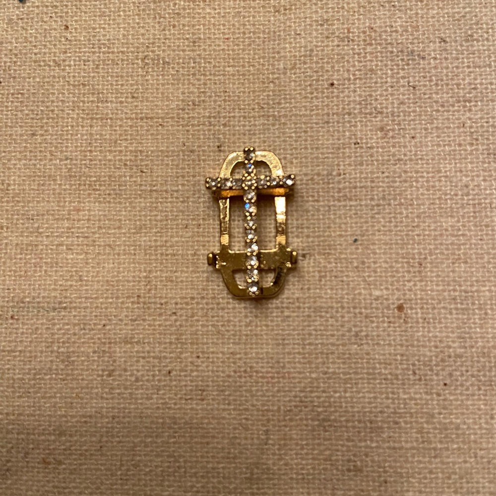 KEEp Collective gold pave cross charm